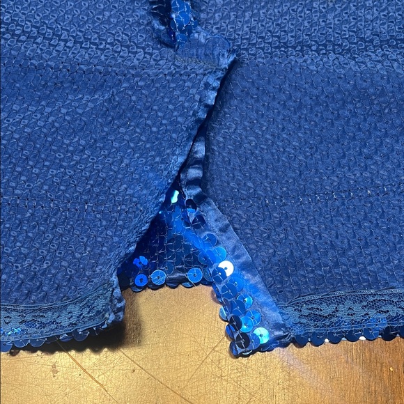 Vintage Handmade Blue Sequin Cocktail Party Dress Women’s Small - Picture 8 of 12